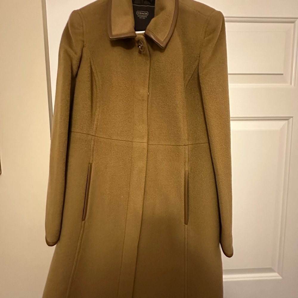 Coach Tan Wool Blend Coat